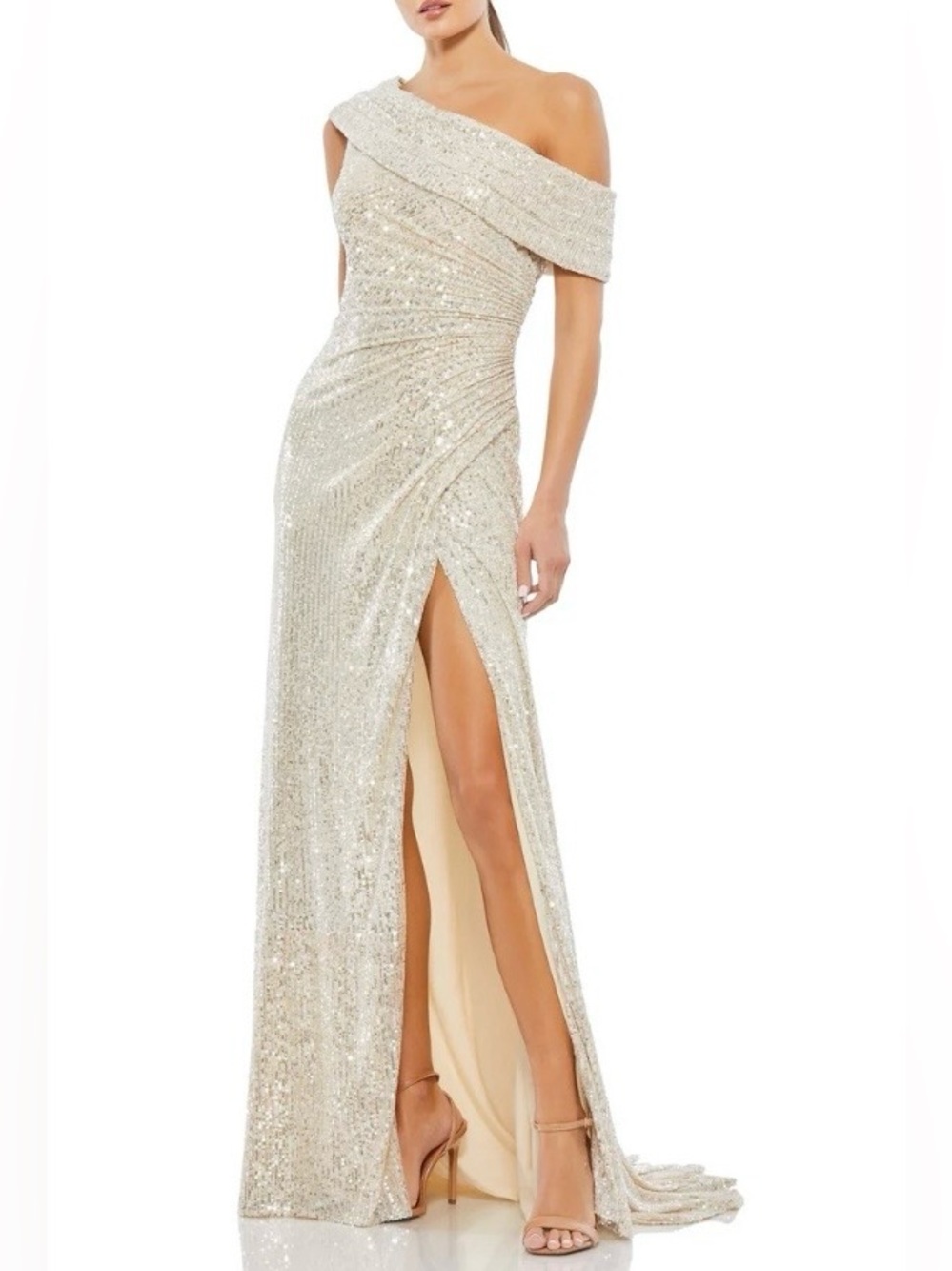 leena for Mac Duggal Drop Shoulder Sequined Formal Gown #26550